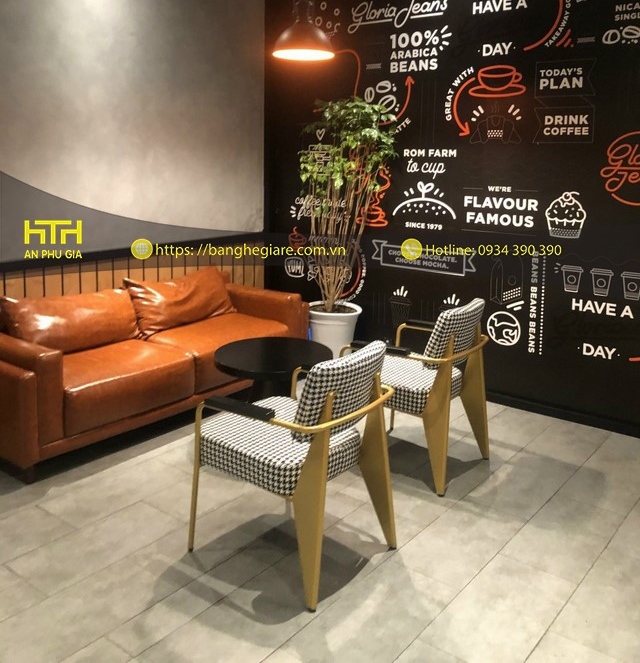 Ghế sofa sắt cafe SF S03D cao cấp 