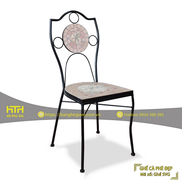 Ghế sắt cafe sân vườn SVG đẹp