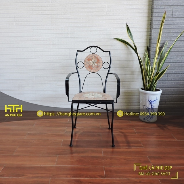Ghế sắt cafe SVGT chất lượng tuyệt vời