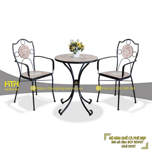 BỘ BÀN GHẾ SẮT CAFE SÂN VƯỜN SVGT GIÁ RẺ - MÃ SỐ: SVGT