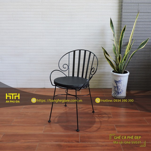 Ghế sắt cafe SV03T ấn tượng