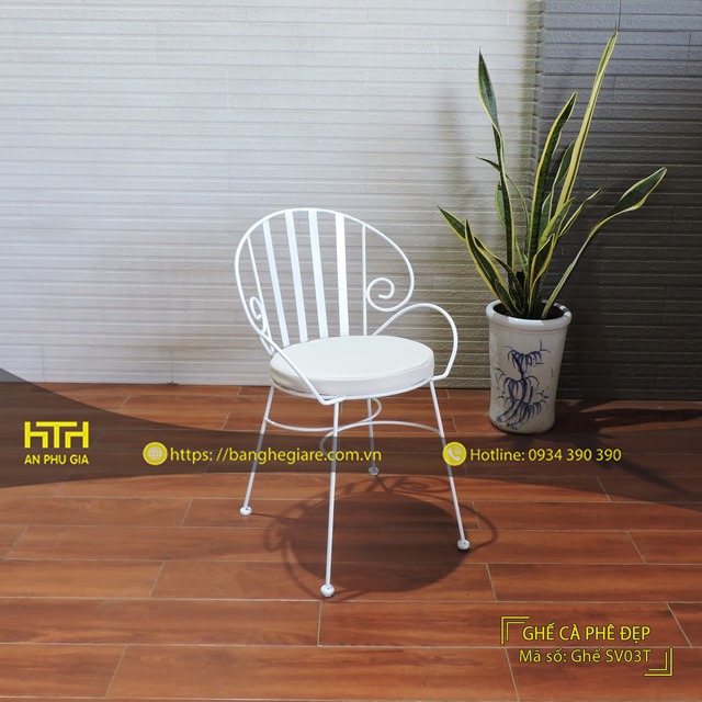 Ghế sắt cafe SV03T sang trọng