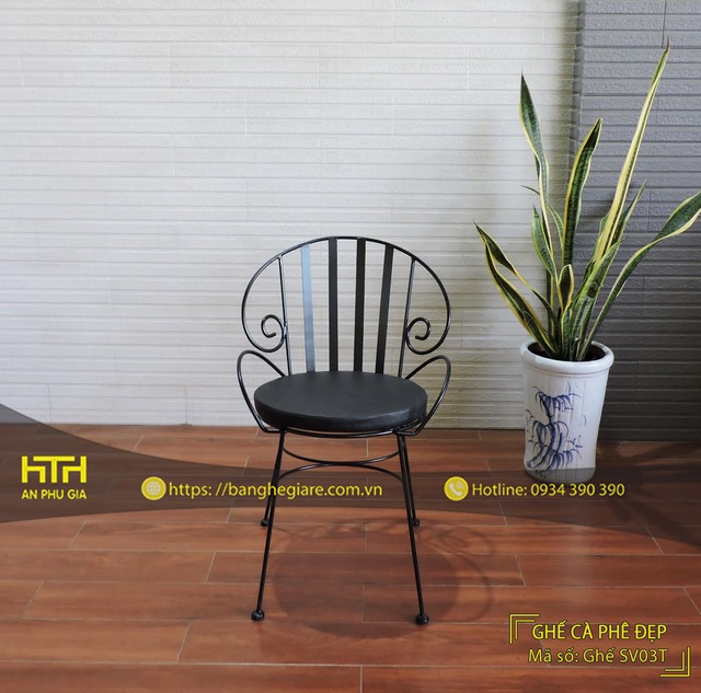 Ghế sắt cafe SV03T tinh tế