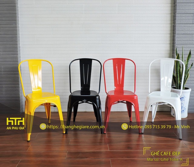 Bộ bàn ghế cafe Tolix A xu hướng mới