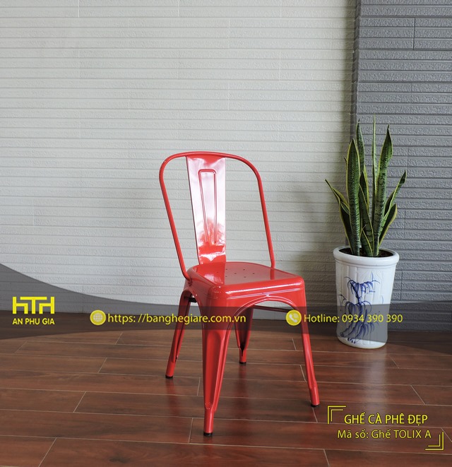 Bộ bàn ghế cafe Tolix A ấn tượng