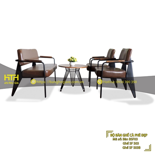 BỘ BÀN GHẾ SOFA SẮT CAFE SF S03 GIÁ RẺ - MÃ SỐ: SF S03 