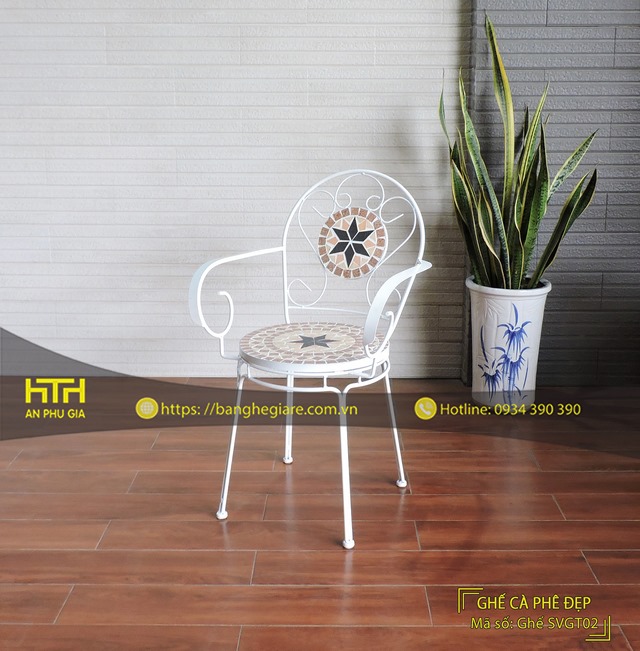 Ghế sắt cafe SVGT02 sinh động