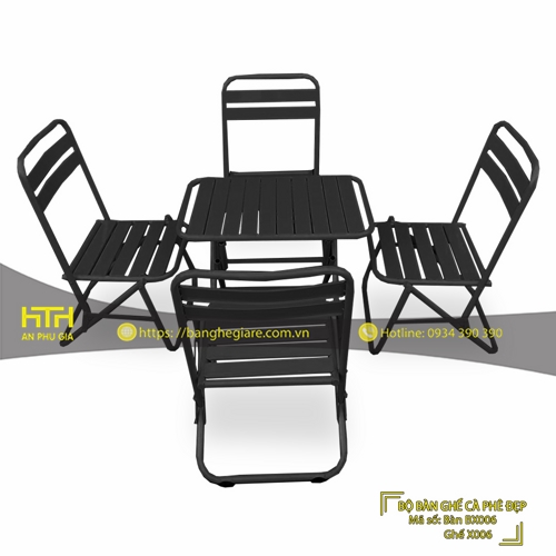 BỘ BÀN GHẾ SẮT CAFE X006T GIÁ RẺ - MÃ SỐ: X006T